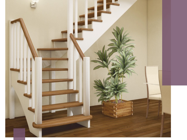 Г-образные лестницы под ключ в Ишиме — изготовление и монтаж