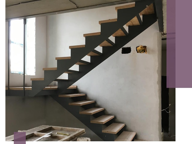 Изготовление лестниц на металлокаркасе в Ишиме от производителя