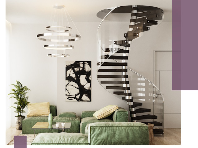 Лестницы для двухуровневой квартиры в Ишиме — изготовление и монтаж