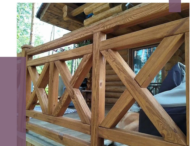 Деревянные перила под ключ в Ишиме от 7795 руб. 