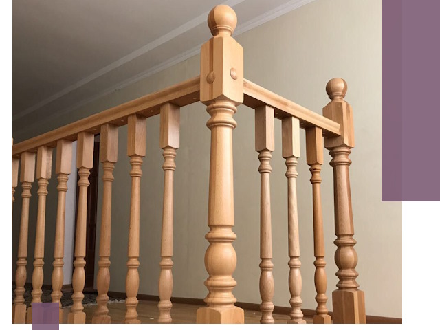 Деревянные перила на заказ в Ишиме: монтаж и изготовление