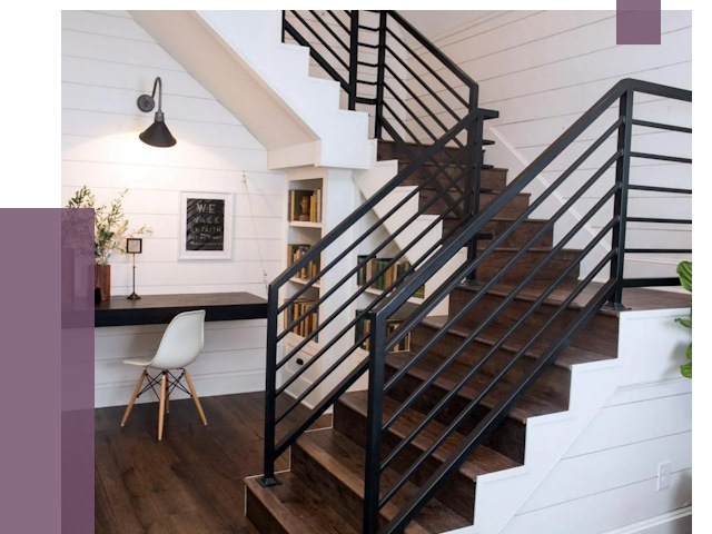 Перила для лестницы в доме в Ишиме от 7535 руб. — ПРОЛЁТ-Шм