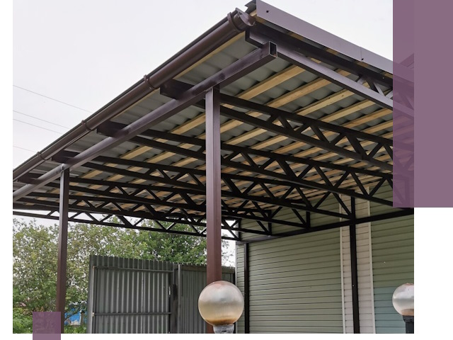 Навесы под ключ в Ишиме: изготовление, монтаж и гарантия