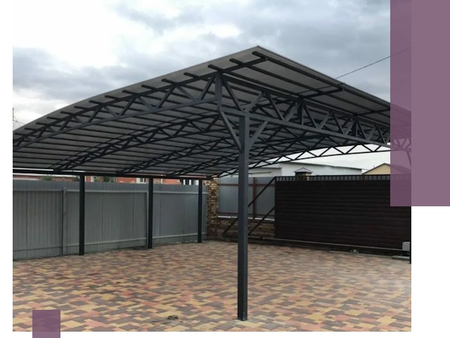 Недорогие навесы под ключ в Ишиме — изготовление и монтаж