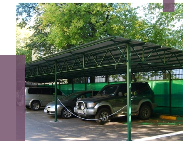 Навесы для парковки в Ишиме от 81585 руб. заказать | ПРОЛЁТ-Шм