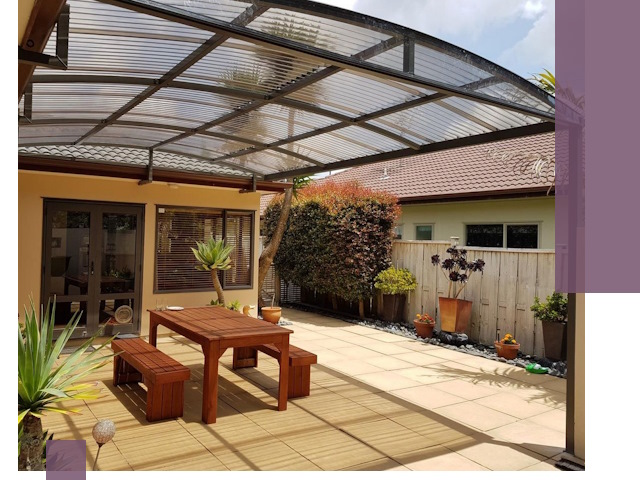 Навесы во двор под ключ в Ишиме — изготовление и монтаж