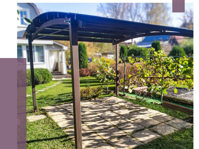 Навесы для дачи в Ишиме от 12939 руб. под ключ — ПРОЛЁТ-Шм