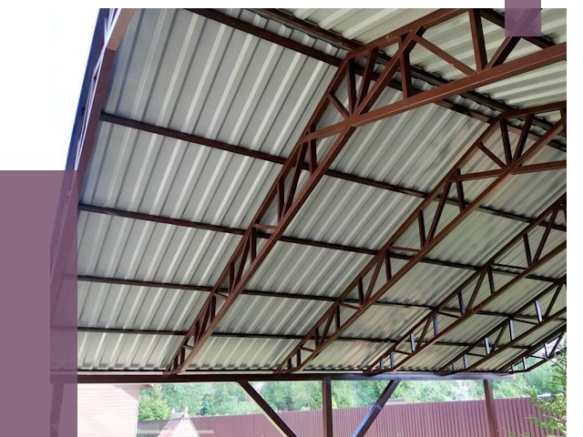 Навесы из профнастила в Ишиме от 7483 руб. | ПРОЛЁТ-Шм