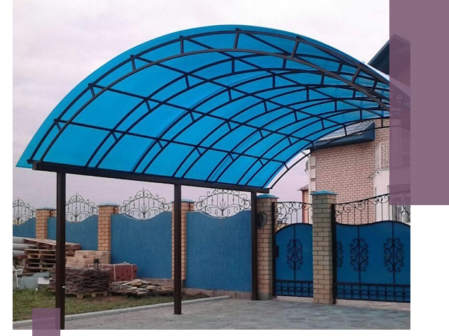 Арочные навесы под ключ в Ишиме — изготовление и монтаж