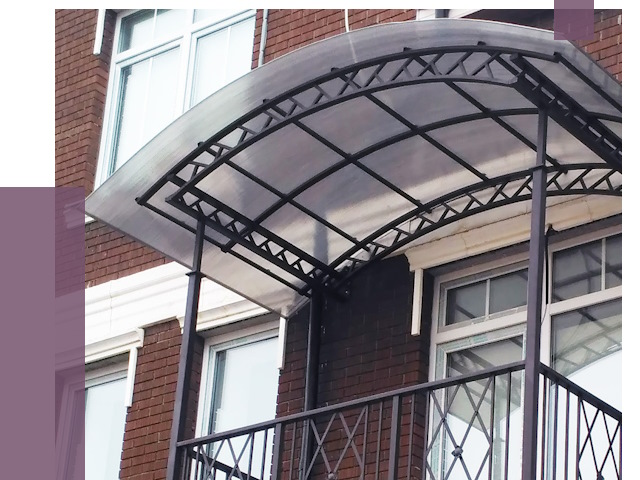 Козырьки над балконом в Ишиме от 8782 руб. | ПРОЛЁТ-Шм