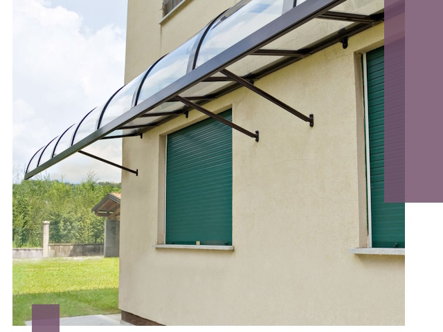 Козырьки над окнами в Ишиме — изготовление и монтаж по выгоде