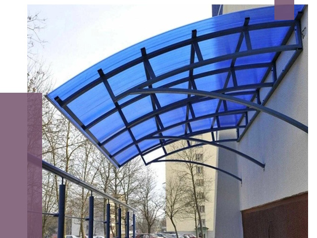 Козырьки из поликарбоната в Ишиме от 4365 руб. под ключ | ПРОЛЁТ-Шм