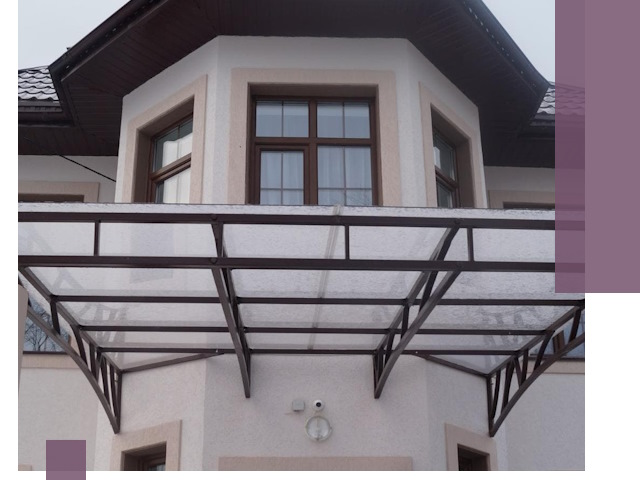 Козырьки из поликарбоната под ключ в Ишиме