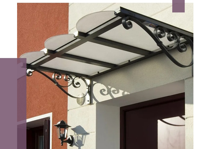 Односкатные козырьки в Ишиме от 8522 руб.  | ПРОЛЁТ-Шм