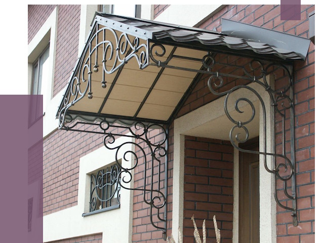 Двускатные козырьки в Ишиме под ключ от 12991 руб.