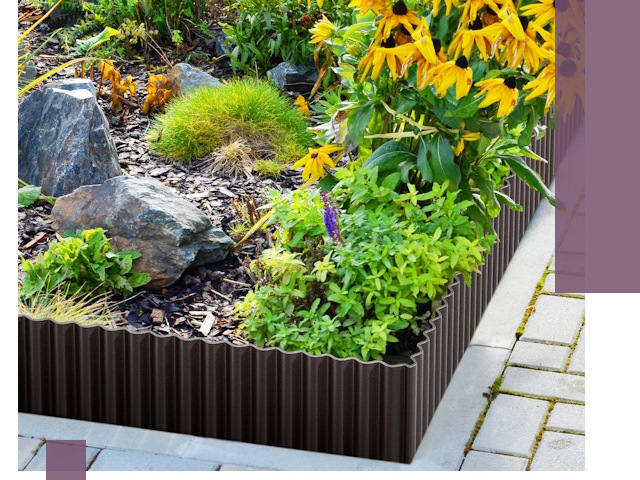 Металлические бордюры для клумб в Ишиме — производство и монтаж